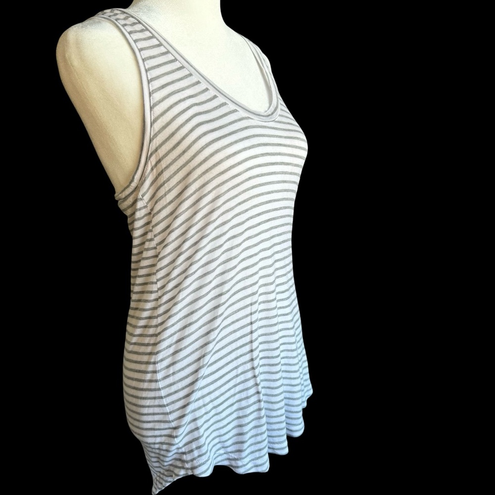 Gray Striped Tank Top Sz S
